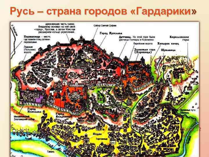 Русь – страна городов «Гардарики» Киев 12 в. 