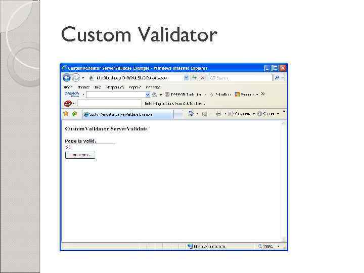 Custom Validator 