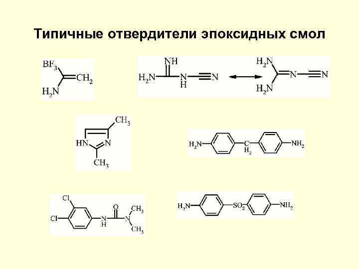 Типичные отвердители эпоксидных смол 
