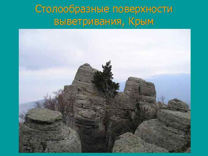 Столообразные поверхности выветривания, Крым 