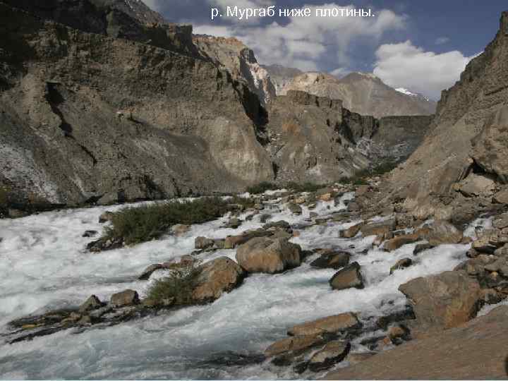 р. Мургаб ниже плотины. 