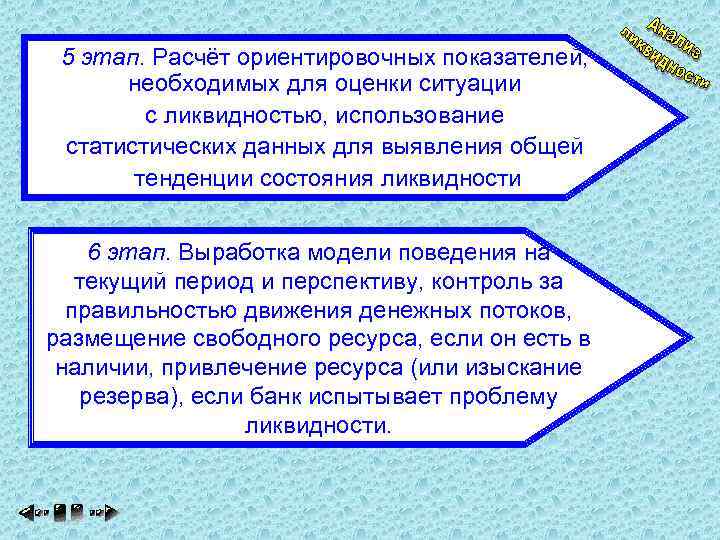 5 этап. Расчёт ориентировочных показателей, необходимых для оценки ситуации с ликвидностью, использование статистических данных