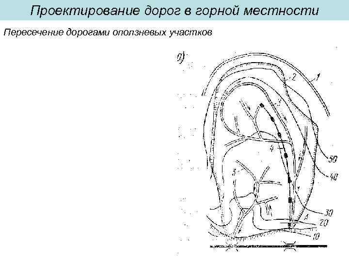 Проектирование дорог в горной местности Пересечение дорогами оползневых участков 
