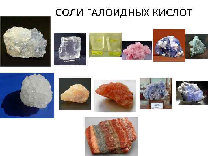 СОЛИ ГАЛОИДНЫХ КИСЛОТ 