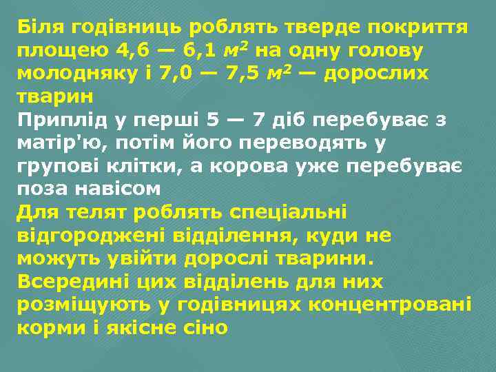 Біля годівниць роблять тверде покриття площею 4, 6 — 6, 1 м 2 на