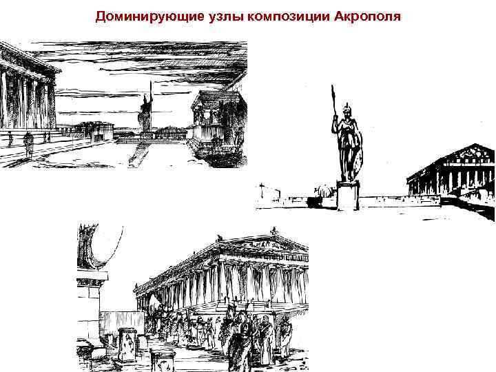 Доминирующие узлы композиции Акрополя 