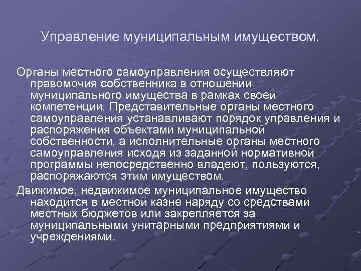 Управление муниципальной собственностью презентация