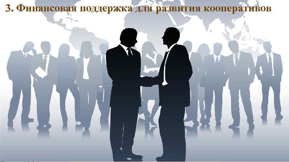 3. Финансовая поддержка для развития кооперативов 