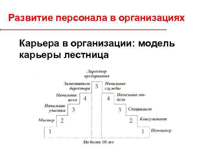 Развитие персонала в организациях Карьера в организации: модель карьеры лестница 