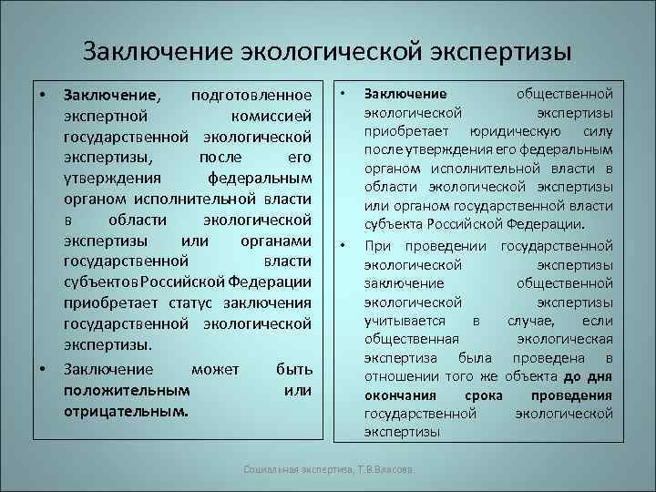 Заключение экологической экспертизы • • Заключение, подготовленное экспертной комиссией государственной экологической экспертизы, после его