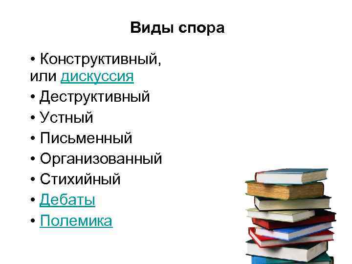 Виды споров презентация