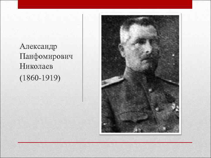 Александр Панфомирович Николаев (1860 -1919) 