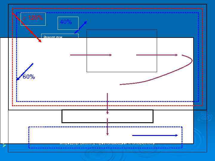  120% 40% Верхняя зона Предоперационная Операционная Нижняя зона 20 % 60% Другие помещения