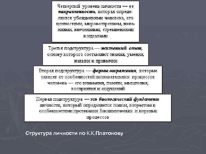 Структура личности по К. К. Платонову 
