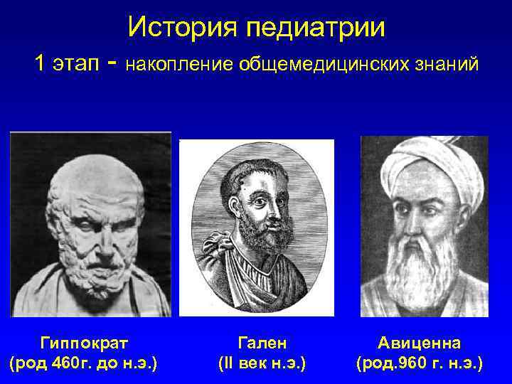 История педиатрии презентация