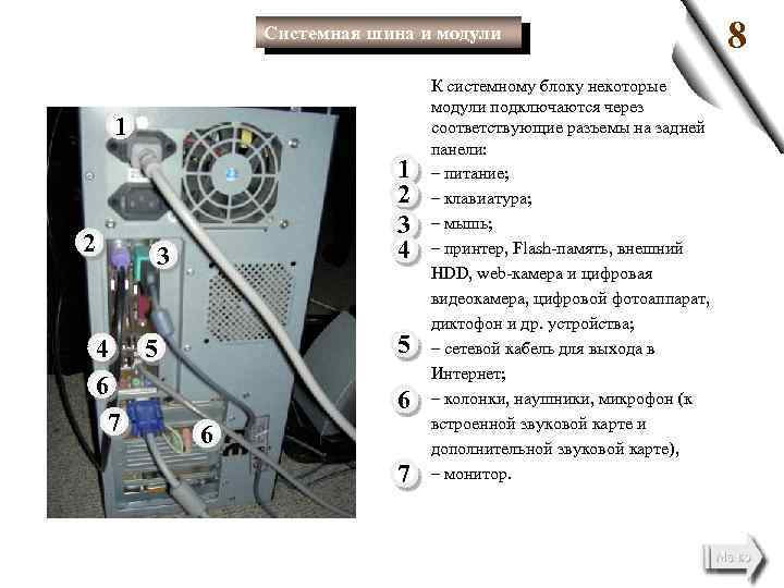 Системная шина и модули 1 2 3 4 5 6 7 5 6 6