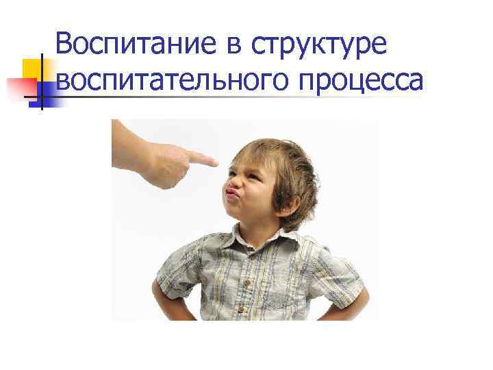 Воспитание в структуре воспитательного процесса Определение воспитания