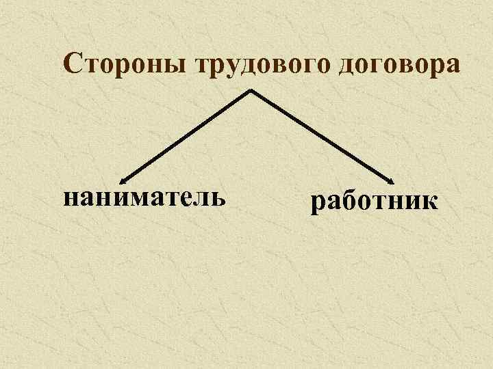 Стороны трудового договора наниматель работник 