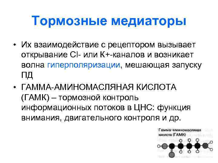 Тормозные медиаторы