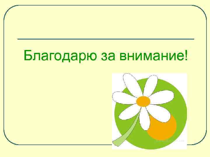 Благодарю за внимание! 