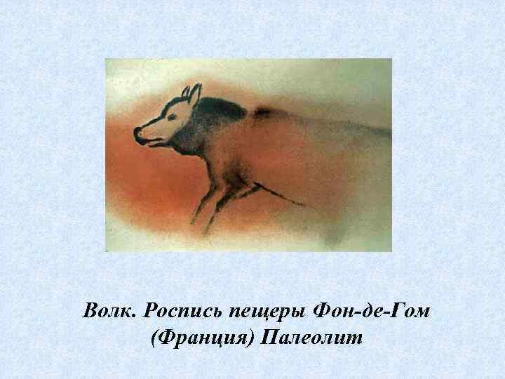Волк. Роспись пещеры Фон-де-Гом (Франция) Палеолит 