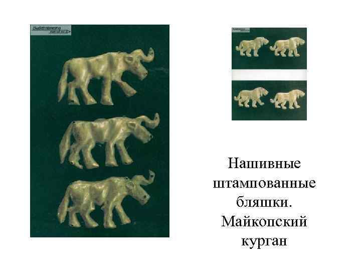 Нашивные штампованные бляшки. Майкопский курган 