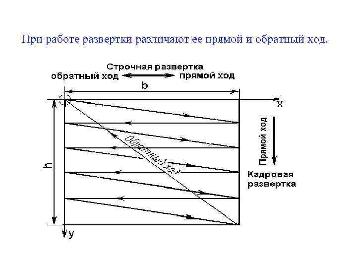 При работе развертки различают ее прямой и обратный ход. 