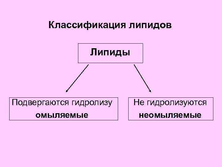 Классификация липидов схема