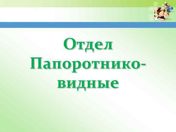 Представитель какого отдела показан на рисунке 1 папоротниковидные