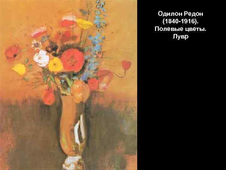 Одилон Редон (1840 -1916). Полевые цветы. Лувр 