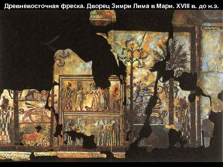 Древневосточная фреска. Дворец Зимри Лима в Мари. XVIII в. до н. э. 
