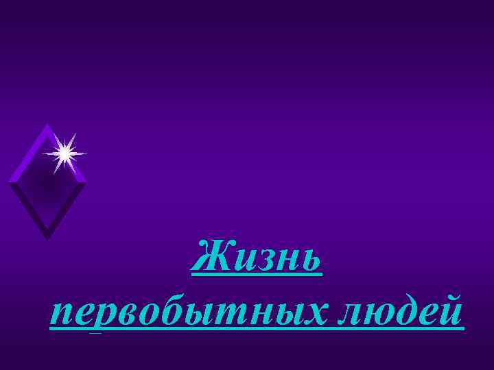 Жизнь первобытных людей 