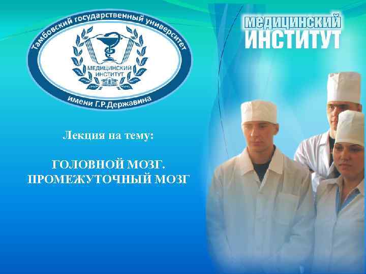 Лекция на тему: ГОЛОВНОЙ МОЗГ. ПРОМЕЖУТОЧНЫЙ МОЗГ 