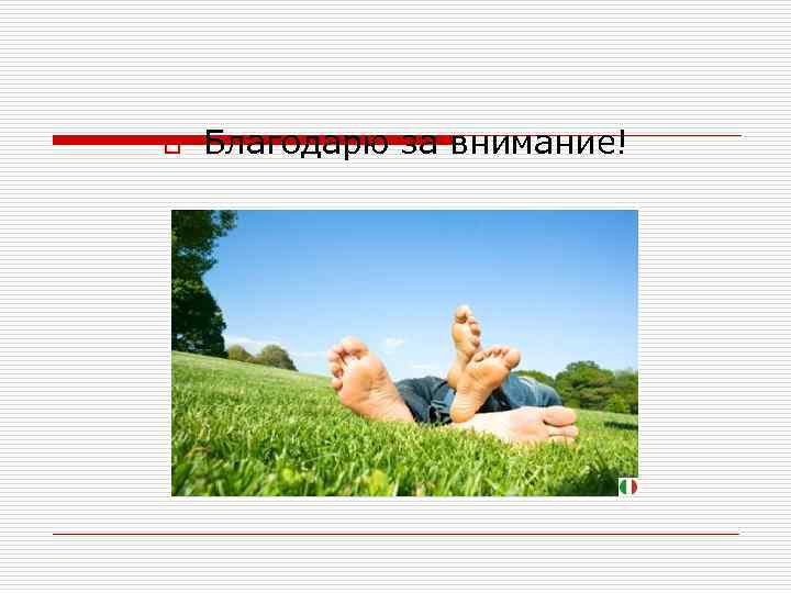 o Благодарю за внимание! 