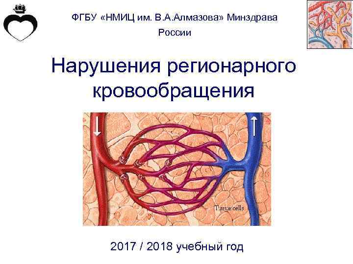 ФГБУ «НМИЦ им. В. А. Алмазова» Минздрава России Нарушения регионарного кровообращения 2017 / 2018