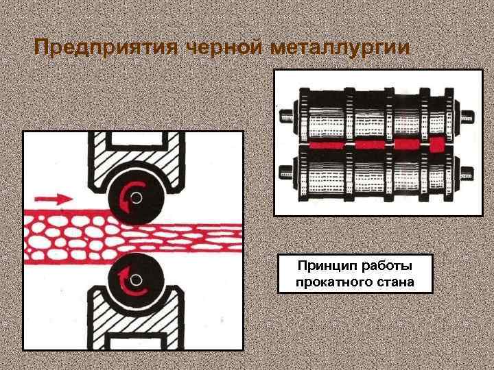 Предприятия черной металлургии Принцип работы прокатного стана 