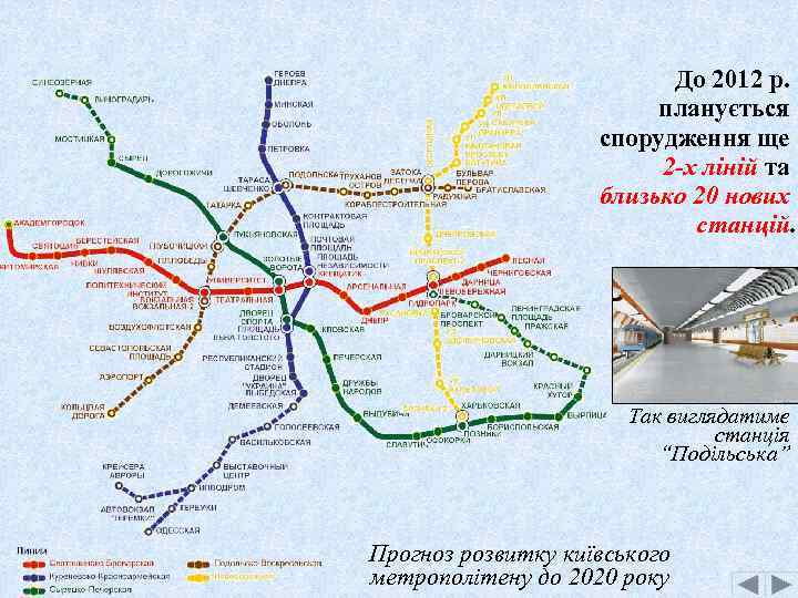 Карта киевского метро на русском языке