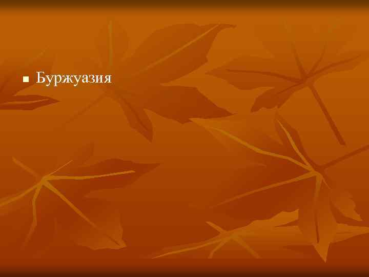 n Буржуазия 