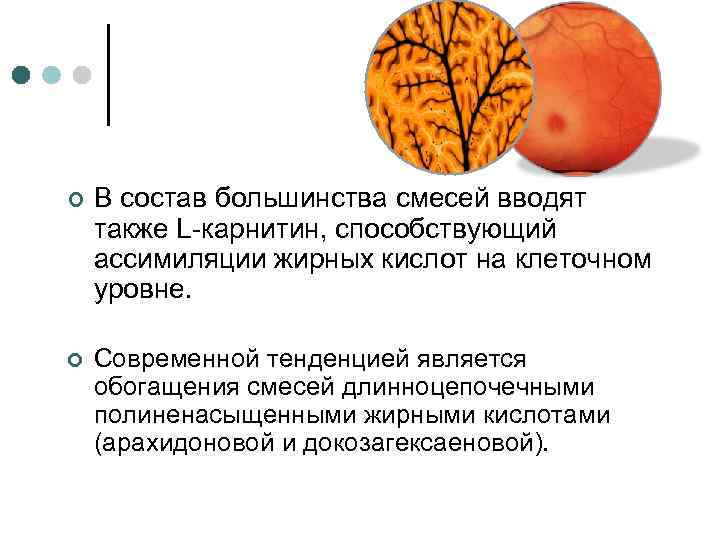 ¢ В состав большинства смесей вводят также L-карнитин, способствующий ассимиляции жирных кислот на клеточном