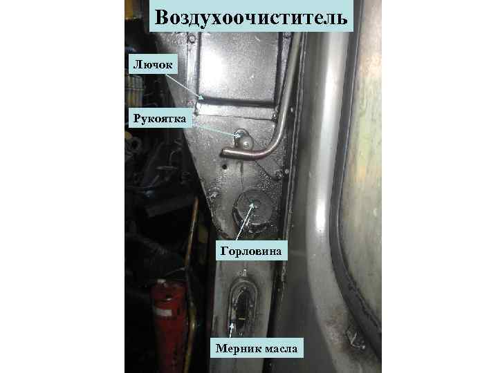 Воздухоочиститель Лючок Рукоятка Горловина Мерник масла 