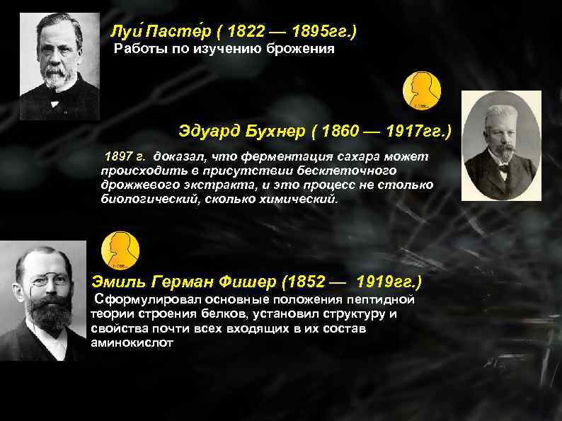 Луи Пасте р ( 1822 — 1895 гг. ) Работы по изучению брожения Эдуард