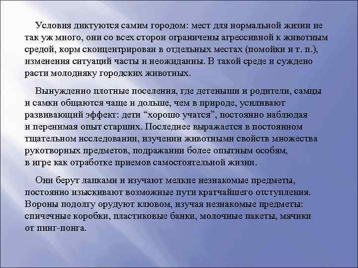 Условия диктуются самим городом: мест для нормальной жизни не так уж много, они со