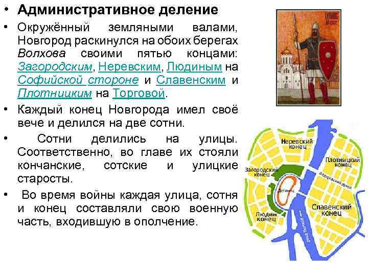  • Административное деление • Окружённый земляными валами, Новгород раскинулся на обоих берегах Волхова