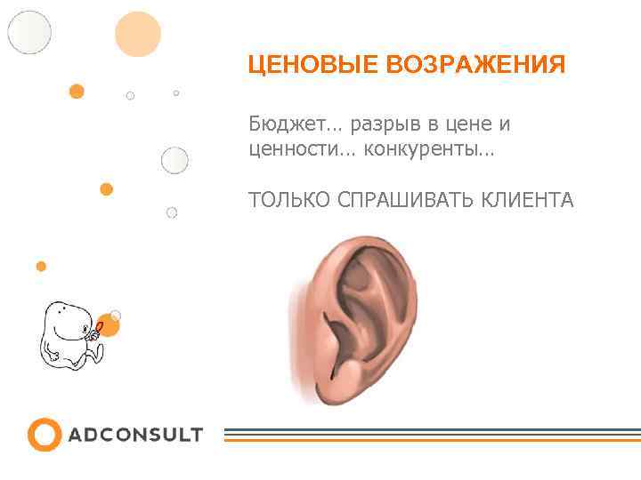 ЦЕНОВЫЕ ВОЗРАЖЕНИЯ Бюджет… разрыв в цене и ценности… конкуренты… ТОЛЬКО СПРАШИВАТЬ КЛИЕНТА 