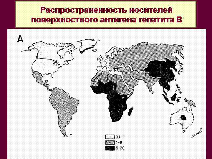 Распространенность носителей поверхностного антигена гепатита В 