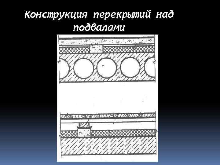 Конструкция перекрытий над подвалами 