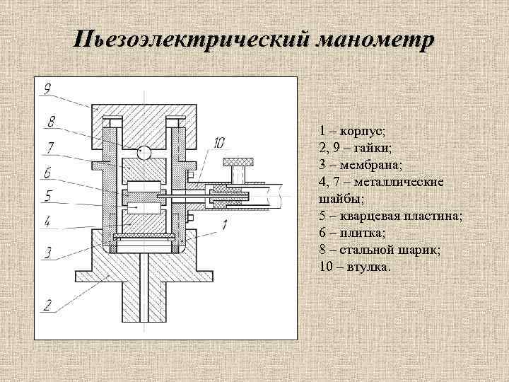 Пьезоэлектрические датчики схема