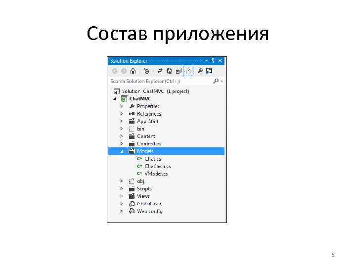 Состав приложения 5 