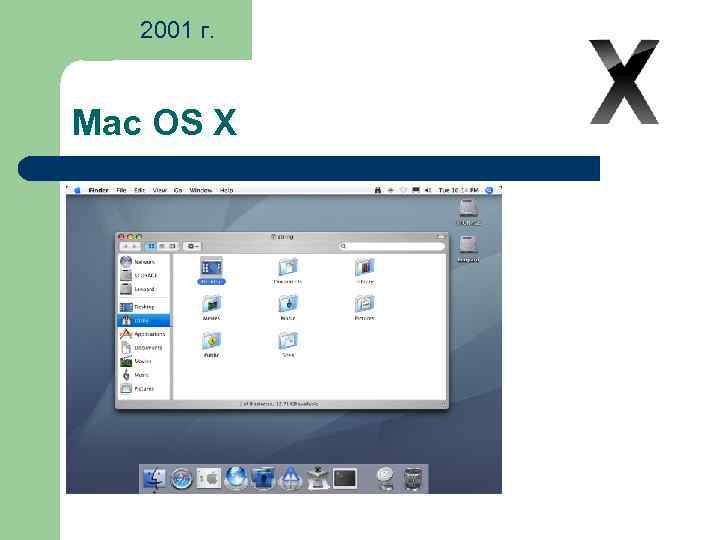 2001 г. Mac OS X 