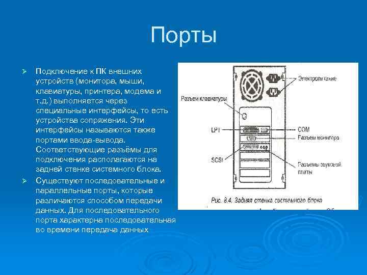 5 по представленному рисунку назовите интерфейс подключения